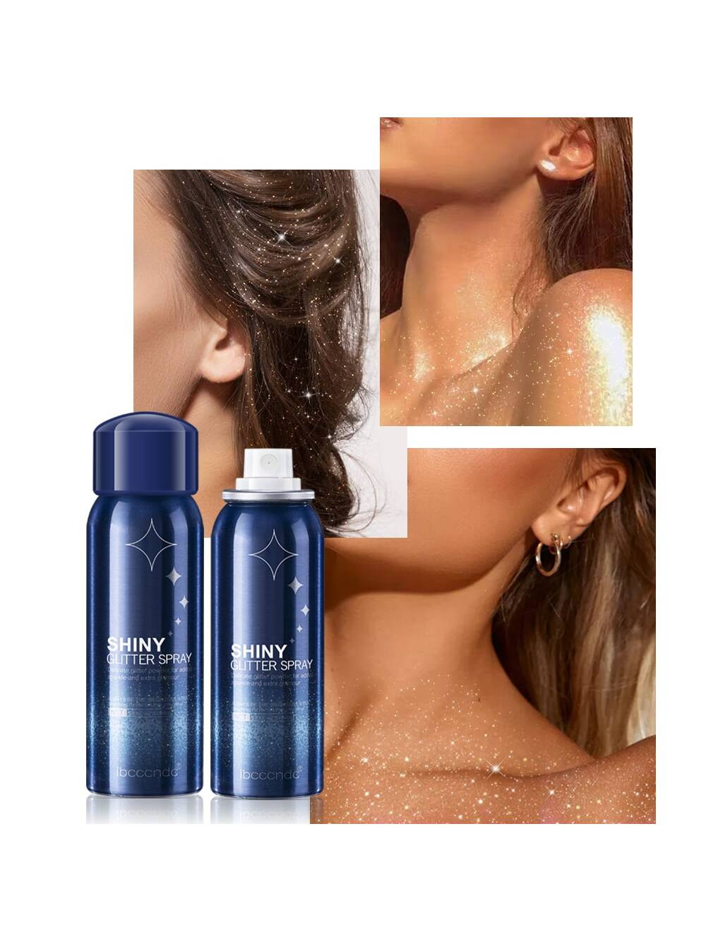 Temporary Glitter Spray, Body Shimmery Spray For Skin, Face, Hair And Clothing, Quick-Drying Wate... | SHEIN