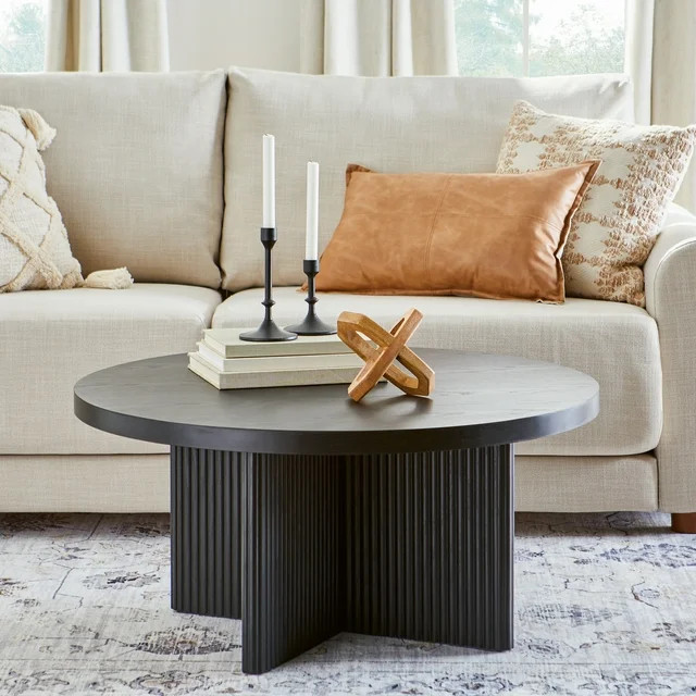 Better Homes & Gardens Lillian Fluted Coffee Table,  Black | Walmart (US)