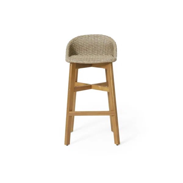 Avani Wicker Outdoor 30'' Bar Stool (Set of 4) | Wayfair North America