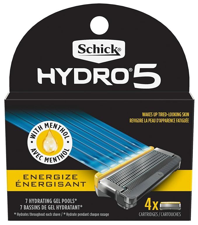 Schick Hydro 5 Sense Energize Razor Refills for Men, Pack of 4 | Amazon (US)