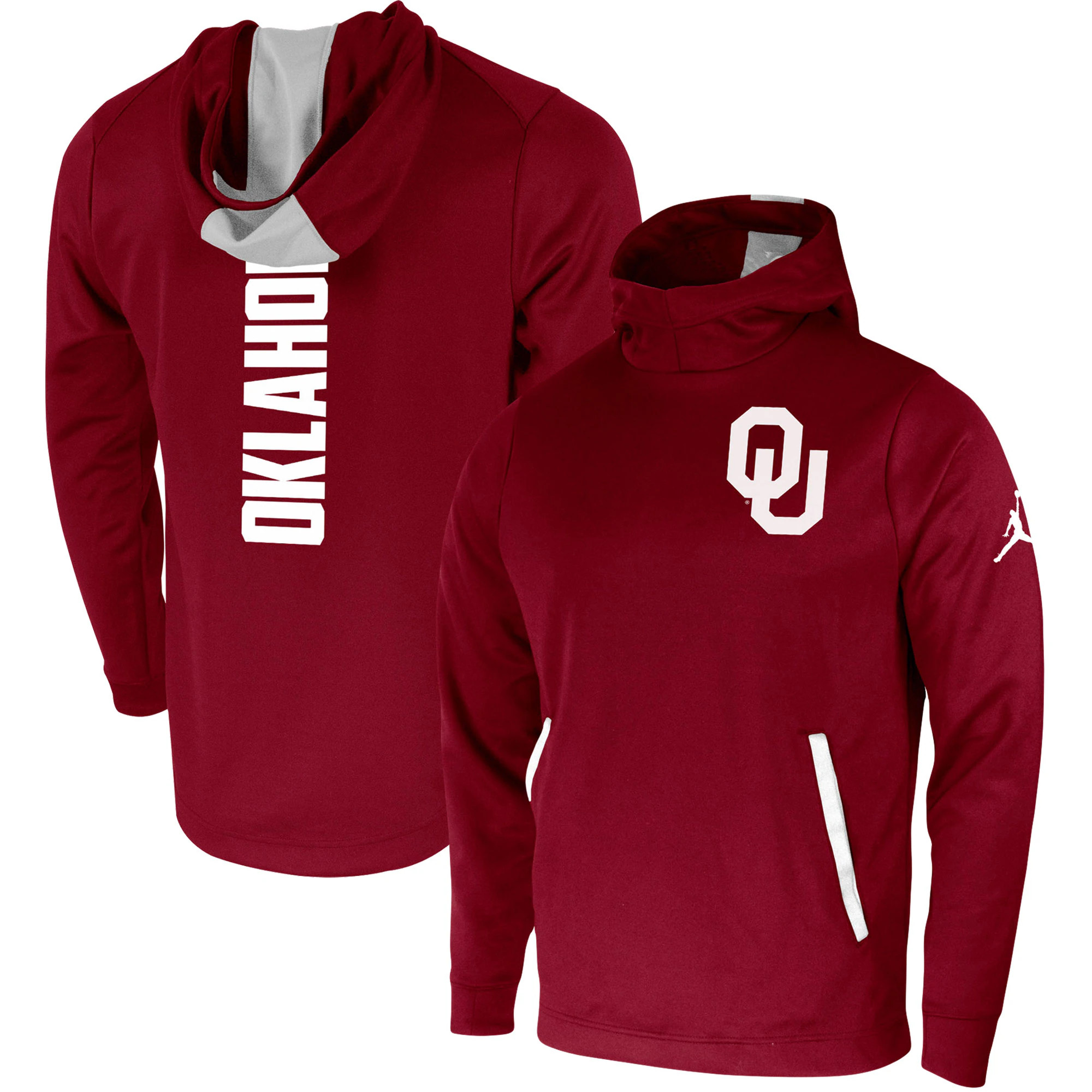 Oklahoma Sooners Jordan Brand 2-Hit Performance Pullover Hoodie - Crimson | Fanatics