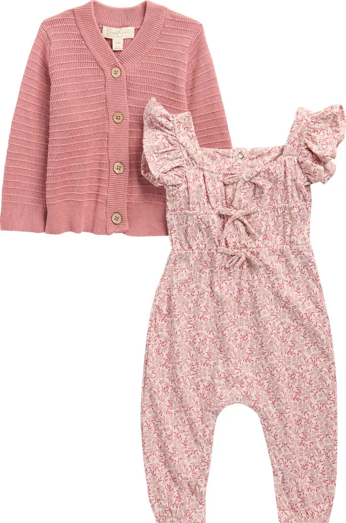 Jessica Simpson Buttoned Cardigan & Romper Set | Nordstromrack | Nordstrom Rack