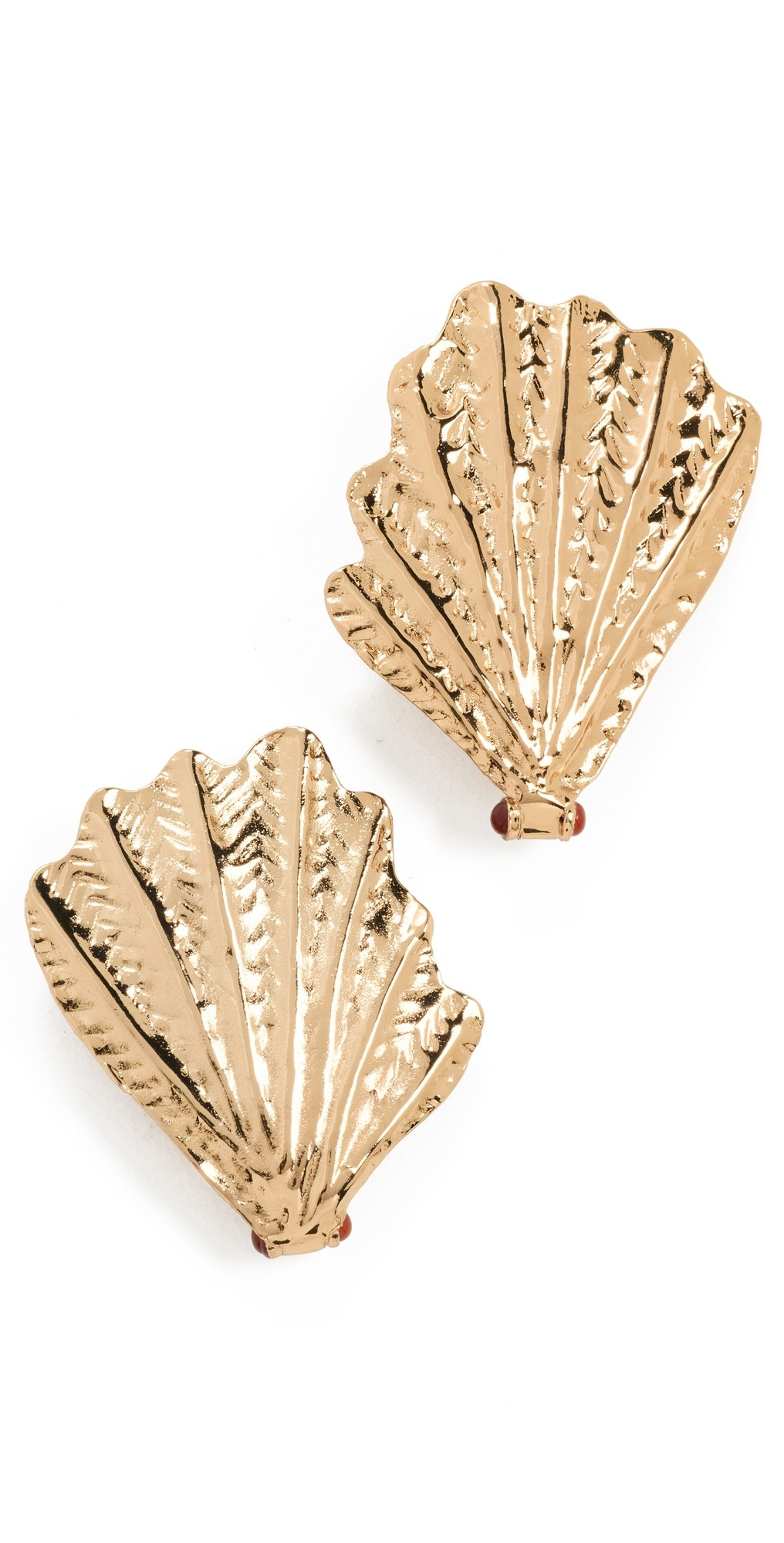 GAS Bijoux Shell O Earrings Gold One Size | Shopbop