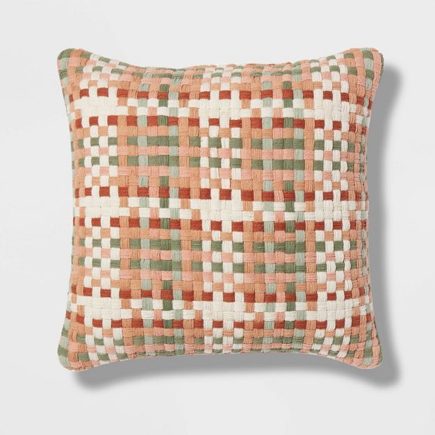 Square Woven Decorative Throw Pillow - Threshold™ | Target
