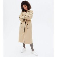 Tall Stone Puff Sleeve Belted Trench Coat New Look | New Look (UK)