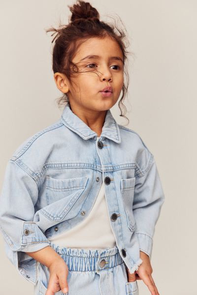 Loose Fit Denim shorts - Regular waist - Short - Light pink - Kids | H&M GB | H&M (UK, MY, IN, SG, PH, TW, HK)