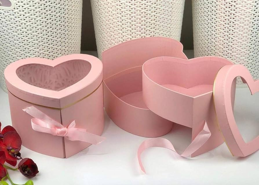 UNIKPACKAGING Premium Quality Heart Shaped Flower Box, Gift Boxes for Luxury Flower and Gift Arra... | Amazon (US)