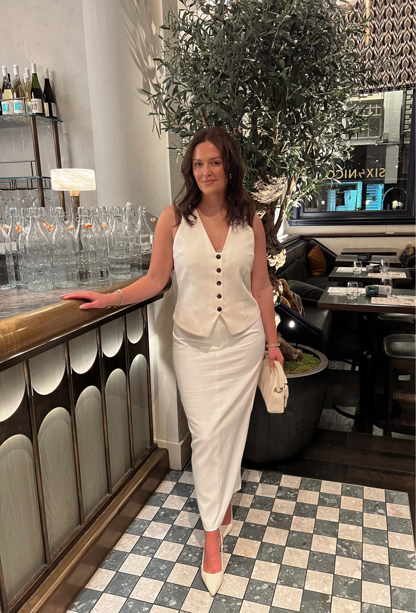 white christmas dresses River Island Cream Embroidered Long Sleeves Midi Dress – White Chocolate  Couture main image 1