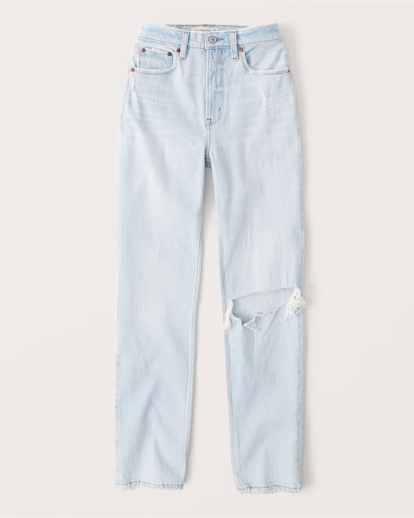 90s Ultra High Rise Straight Jeans | Abercrombie & Fitch (US)