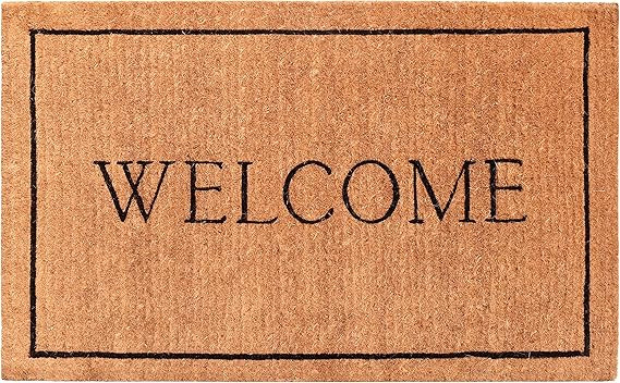 Calloway Mills AZ104812436 Welcome Border, 100% Coir Doormat, 24" x 36" x 1.50", Natural/Black | Amazon (US)
