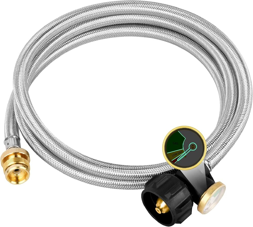 6 FT Propane Hose Adapter 1lb to 20lb,Stainless Braided Propane Tank Hose 1lb Portable Appliance ... | Amazon (US)