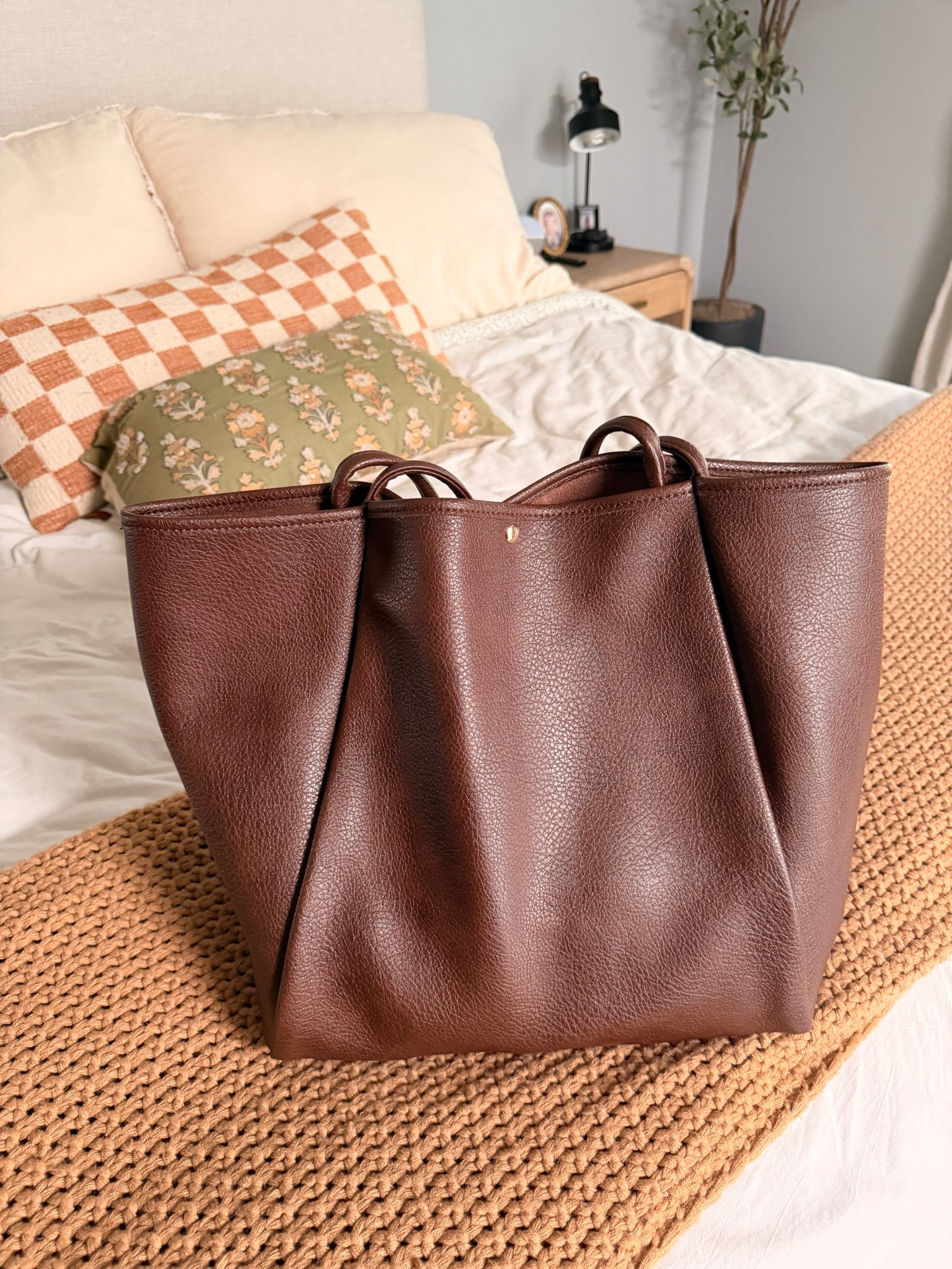 The perfect faux leather oversized tote bag! Perfect mom bag gifts for her gifts for mom 

#LTKGiftGuide #LTKWorkwear #LTKHoliday