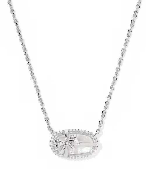 Elisa Bow Silver Short Pendant Necklace | Kendra Scott