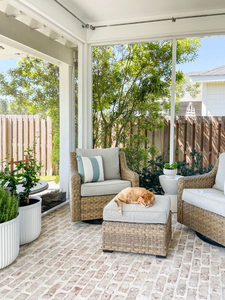 *Re-stock alert on these viral fluted planters and our outdoor swivel chairs* I gave our screened-in porch a little spring refresh last year with the cutest designer look-for-less fluted planters, fresh herbs and flowers, and cleaned up our favorite swivel chairs (we’ve had them going on four seasons now) - all from @walmart! Sharing everything I used, along with a few striped pillow options and more outdoor furniture from this amazing set! . #walmart #walmarthome #iywyk patio furniture, patio decor
.
#ltkhome #ltkseasonal #ltkstyletip #ltksalealert #ltkfindsunder100 #ltkover40 #ltkfindsunder50

#LTKsalealert #LTKSeasonal #LTKhome