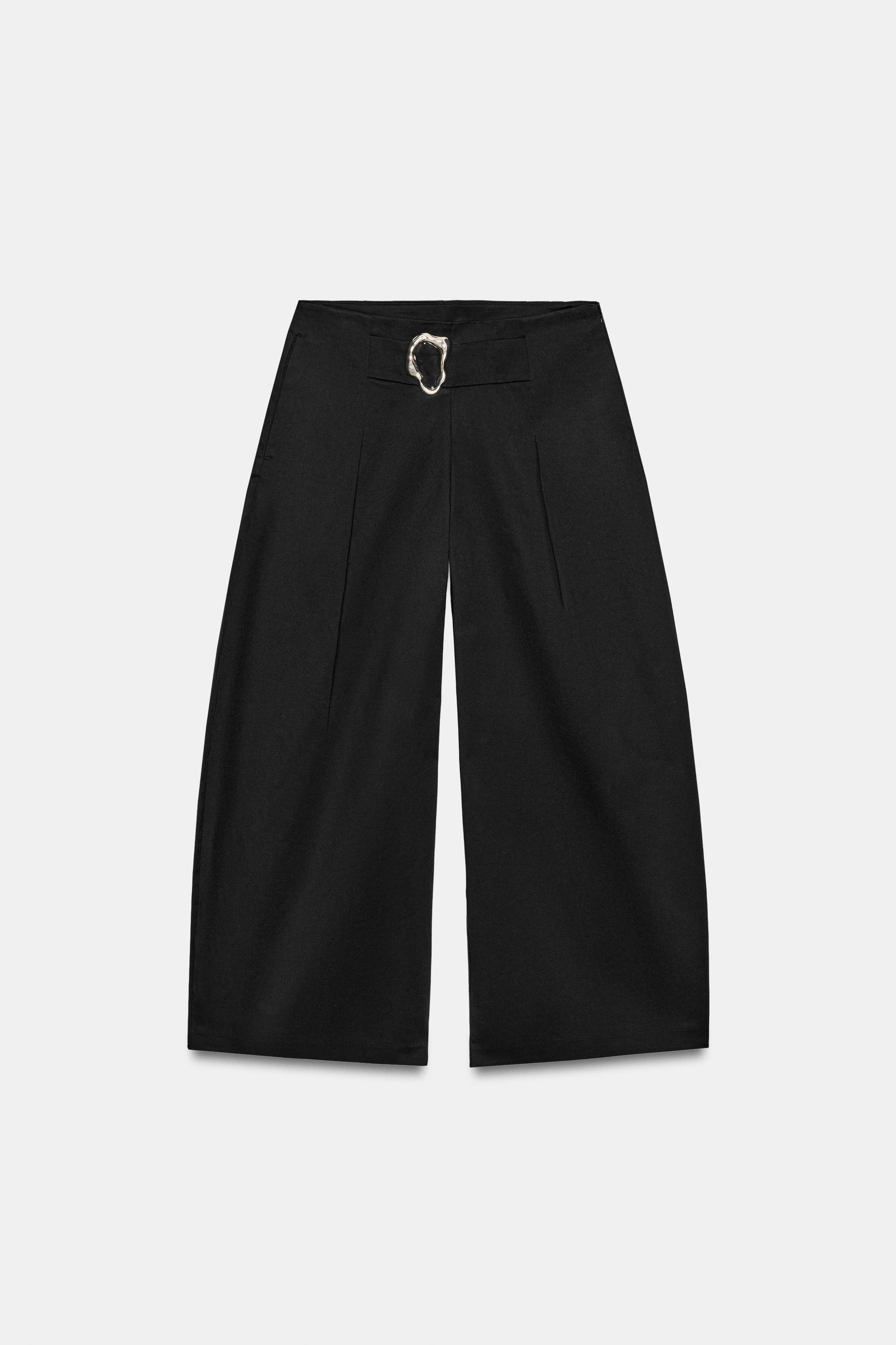 BARREL TROUSERS WITH BUCKLE | Zara UK
