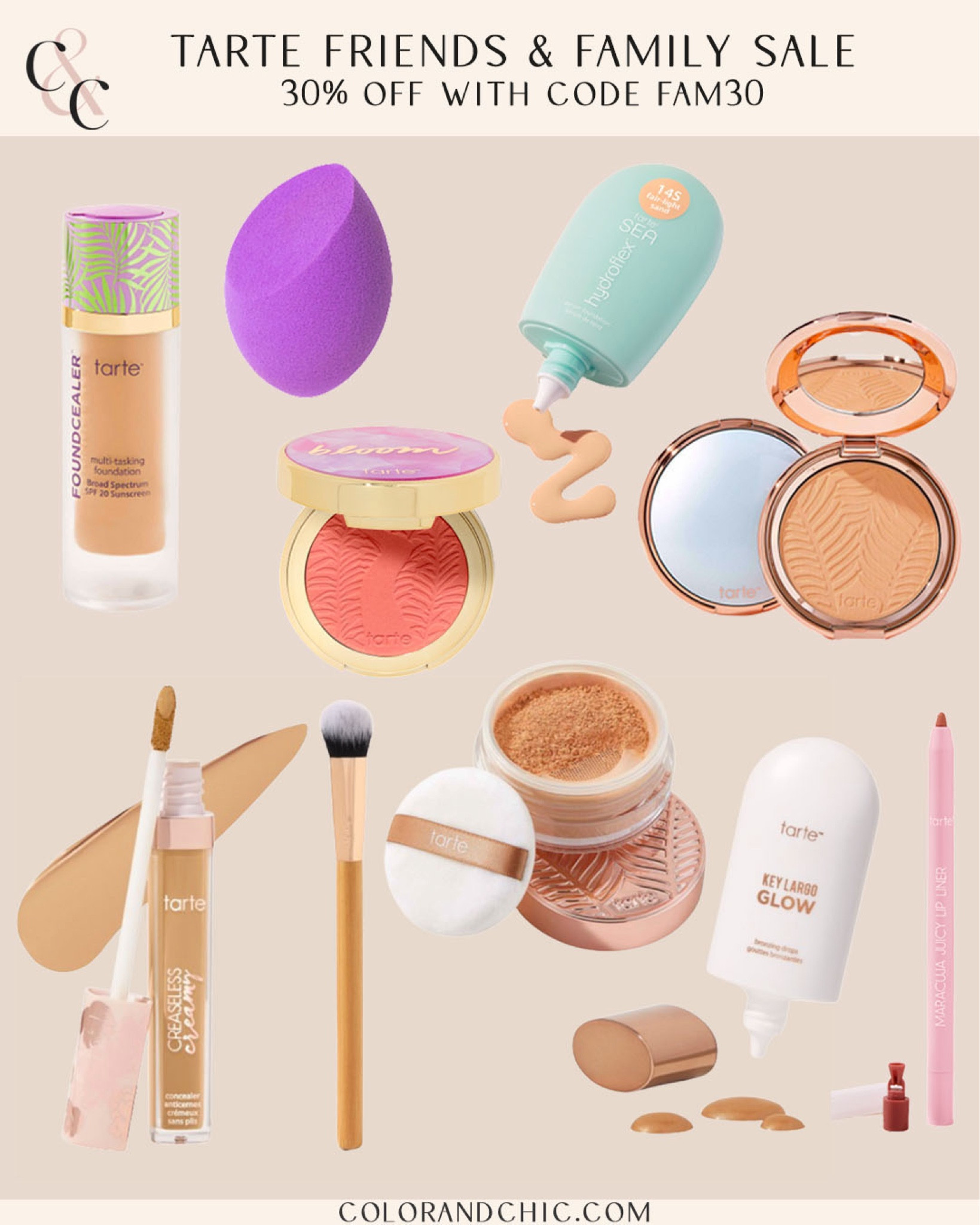 Tart friends and family sale. Everything 30% off with code fam30! I am loving their new creaseless creamy concealer, concealer,l paw brush, and more.

#LTKSaleAlert #LTKBeauty