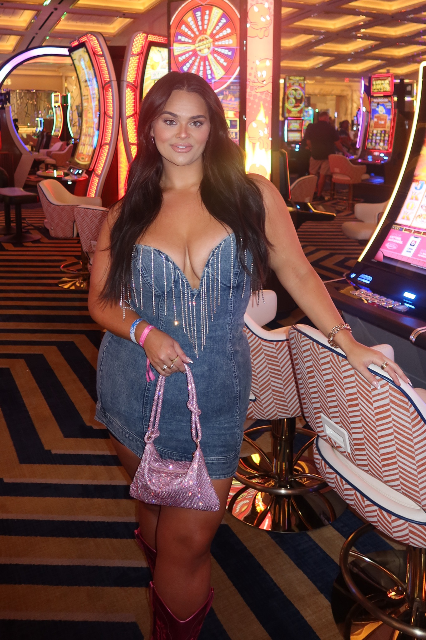 Vegas Night Two 🪩 

Wearing an XL in this dress but had to get straps added because the top wouldn’t stay up!! 

My cowboy boots are from Arula but they no longer sale them so I linked similar ones from Amazon 💕

#LTKStyleTip #LTKMidsize