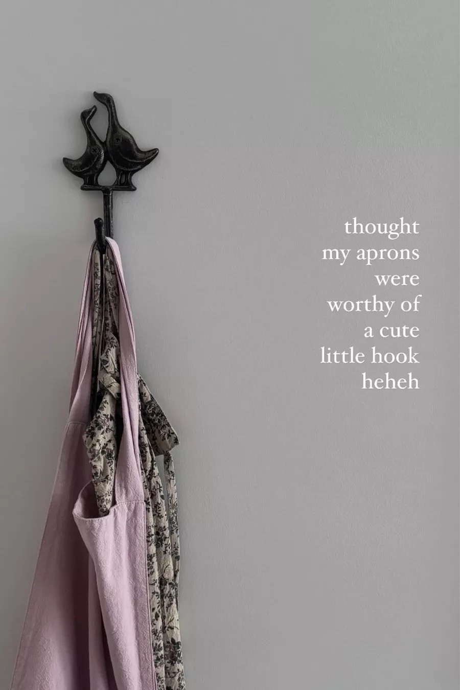 The cutest little apron hooks!