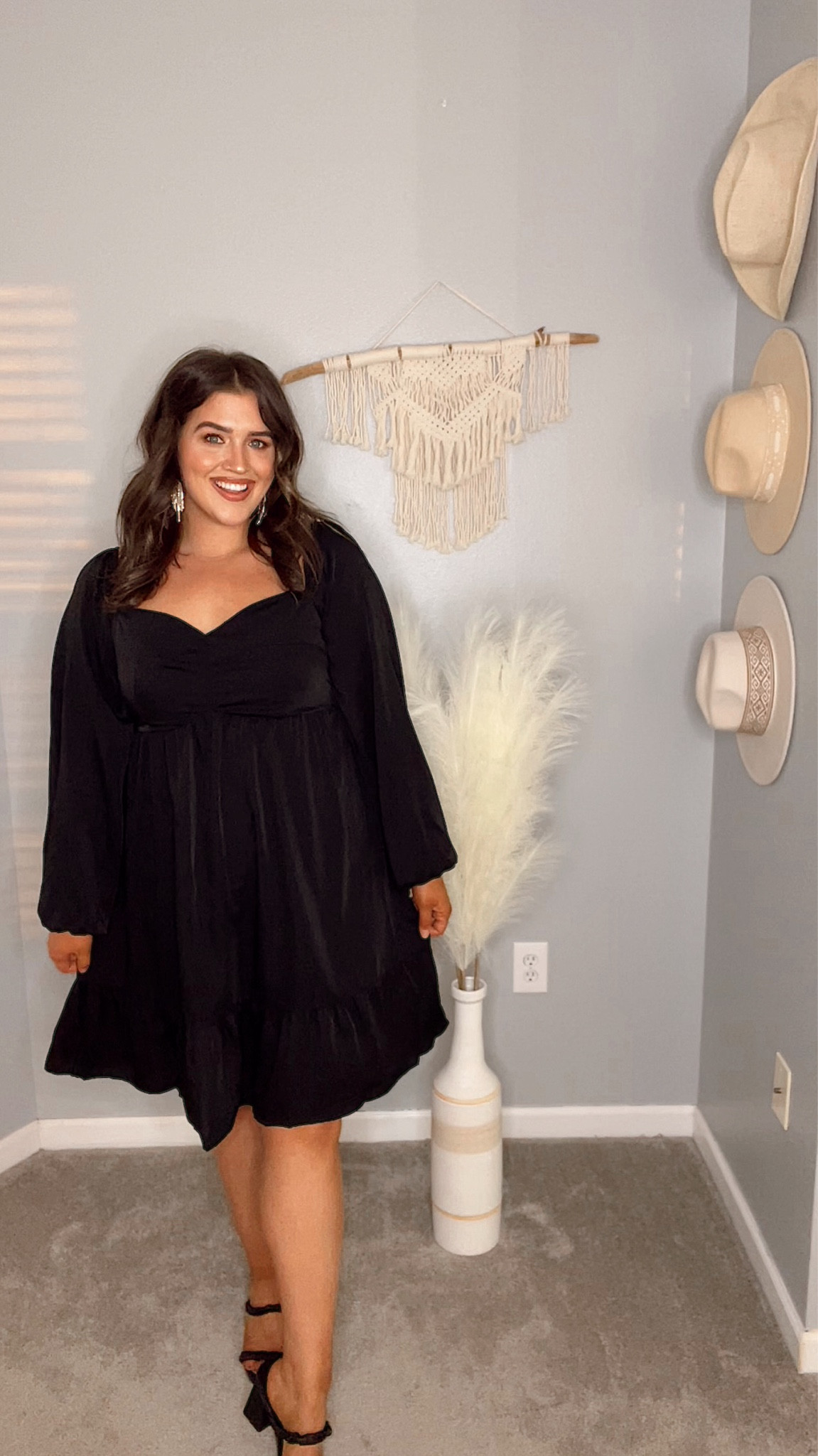 amazon little black dress plus size SCOMCHIC Women Plus Size Maxi Dress Short Sleeve Wrap V Neck High Low Split  Ruffle Long Dress Black at Amazon Women's Clothing store