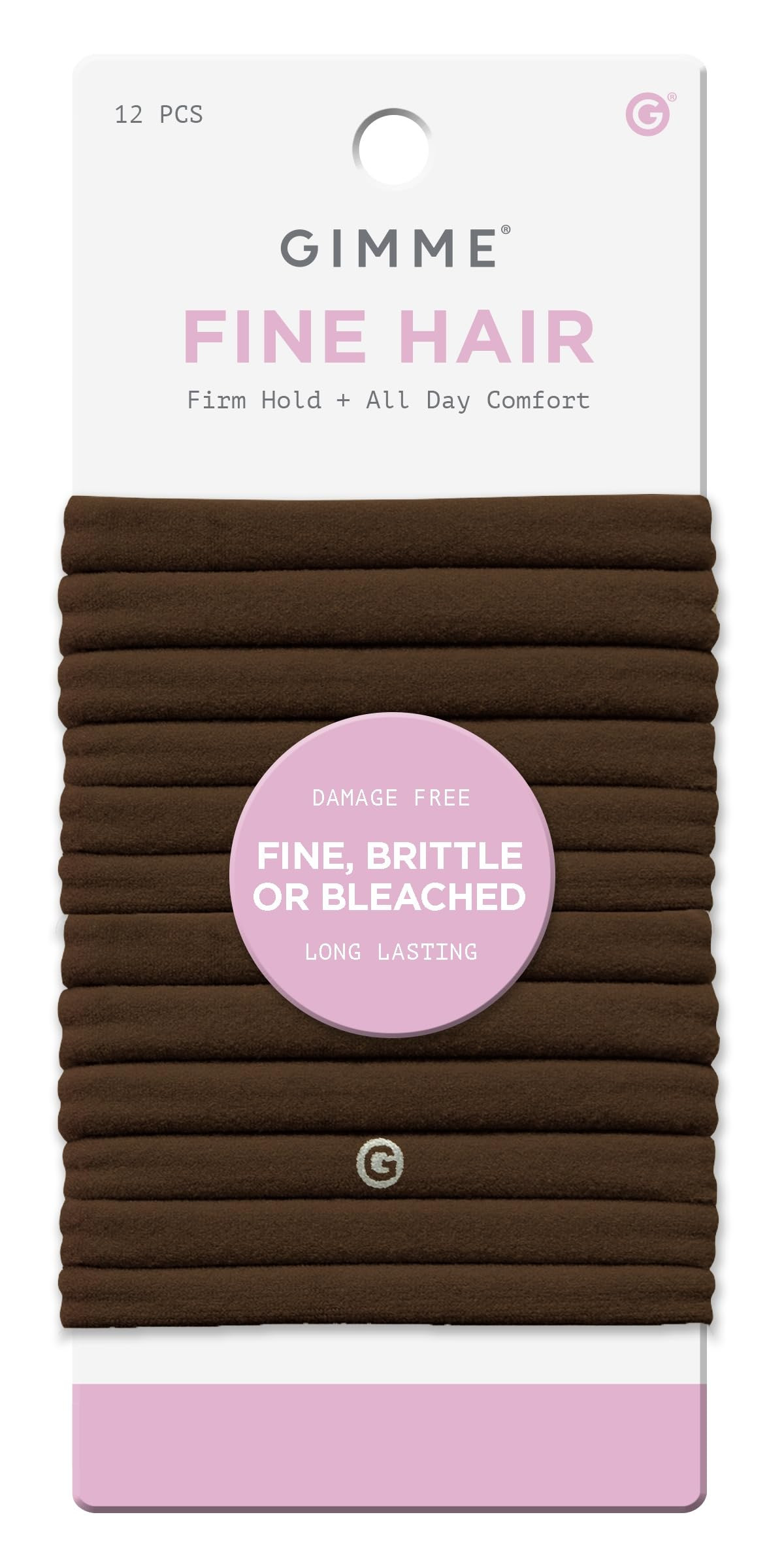 Gimme Beauty Fine Hair Elastic Bands - Slim-Fit Elastic Ties for Fine, Brittle, or Bleached Hair ... | Amazon (US)
