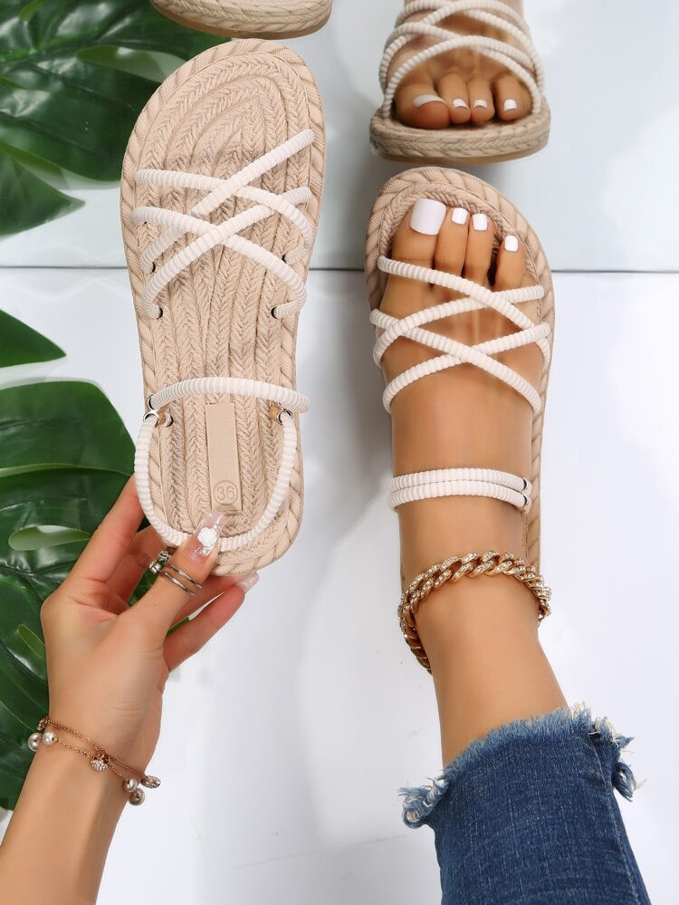 Criss Cross Slingback Sandals | SHEIN