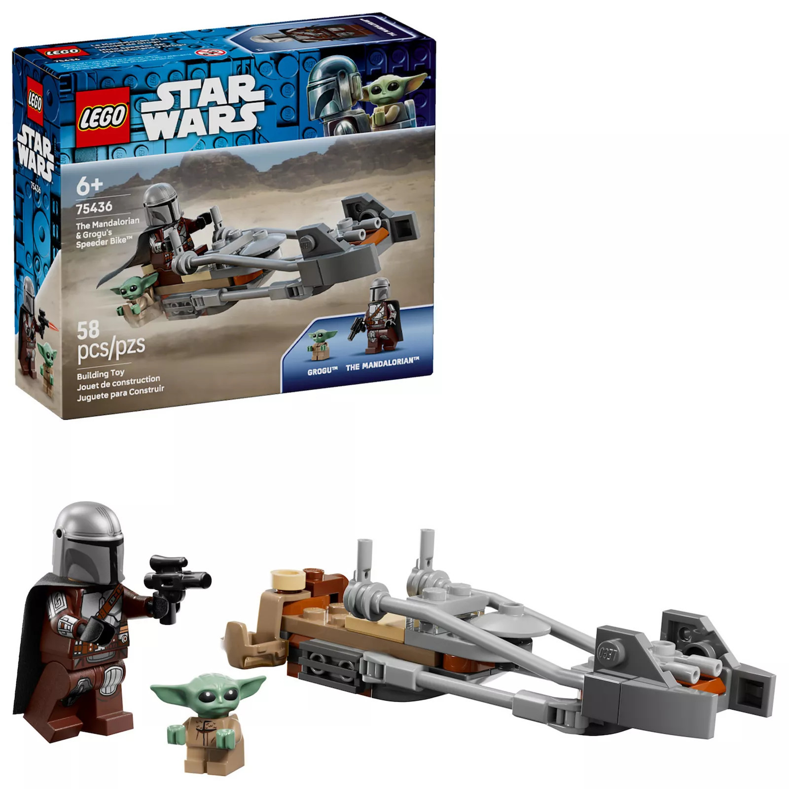LEGO Star Wars The Mandalorian & Grogu's Speeder Bike 75436 Building Kit (58 Pieces), Multi | Kohl's