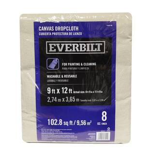 9 Ft x 12 Ft Canvas Drop Cloth | The Home Depot
