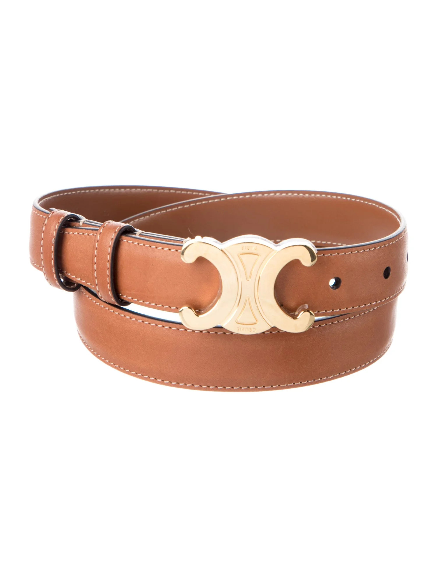 Celine Skinny Leather Belt - Brown Belts, Accessories - CEL387019 | The RealReal | The RealReal