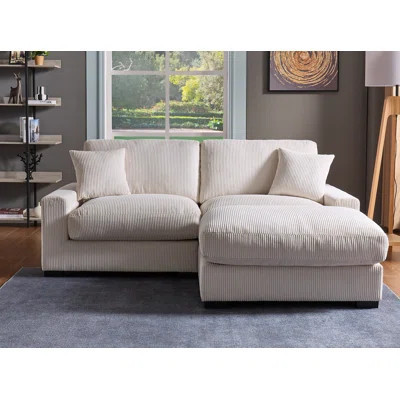 Modular Sectional Sofa,4 Seater Oversized Sectional Sofa, Corduroy Fabric With 2 Ottoman Bench And 2 Pillows, Modular Sectionals Sofa Couch For Living | Wayfair North America