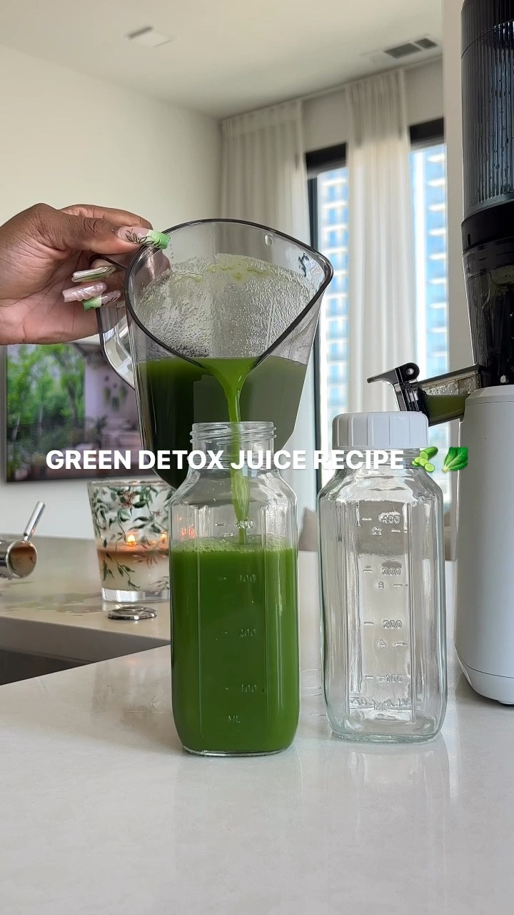 Never thought I would LOVE celery juice, but these added fruits and veggies taste delicious! 

recipe:
3 granny smith apples 
1/2 celery bunch 
1 cup kale 
1 whole cucumber
3-5 oz of coconut water 

this juice really helped with my bloating, so this will for sure be a daily juice in my rotation. 🥬🥒

Juicer: Nama J2 Cold Pressed Juicer

#LTKfindsunder100 #LTKhome