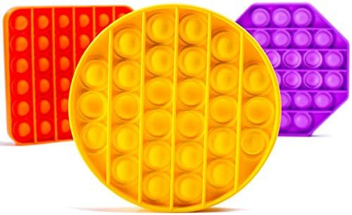Pop It Fidget Toy 3 Pack with Push Pop Bubble Fidget Sensory Toys Squeeze Stress Relief Sensory F... | Amazon (US)