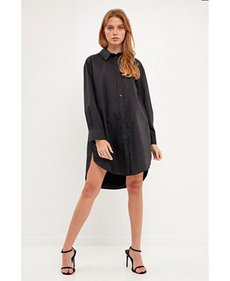 English Factory Women's Classic Collared Shirt Dress - Macy's | Macy's