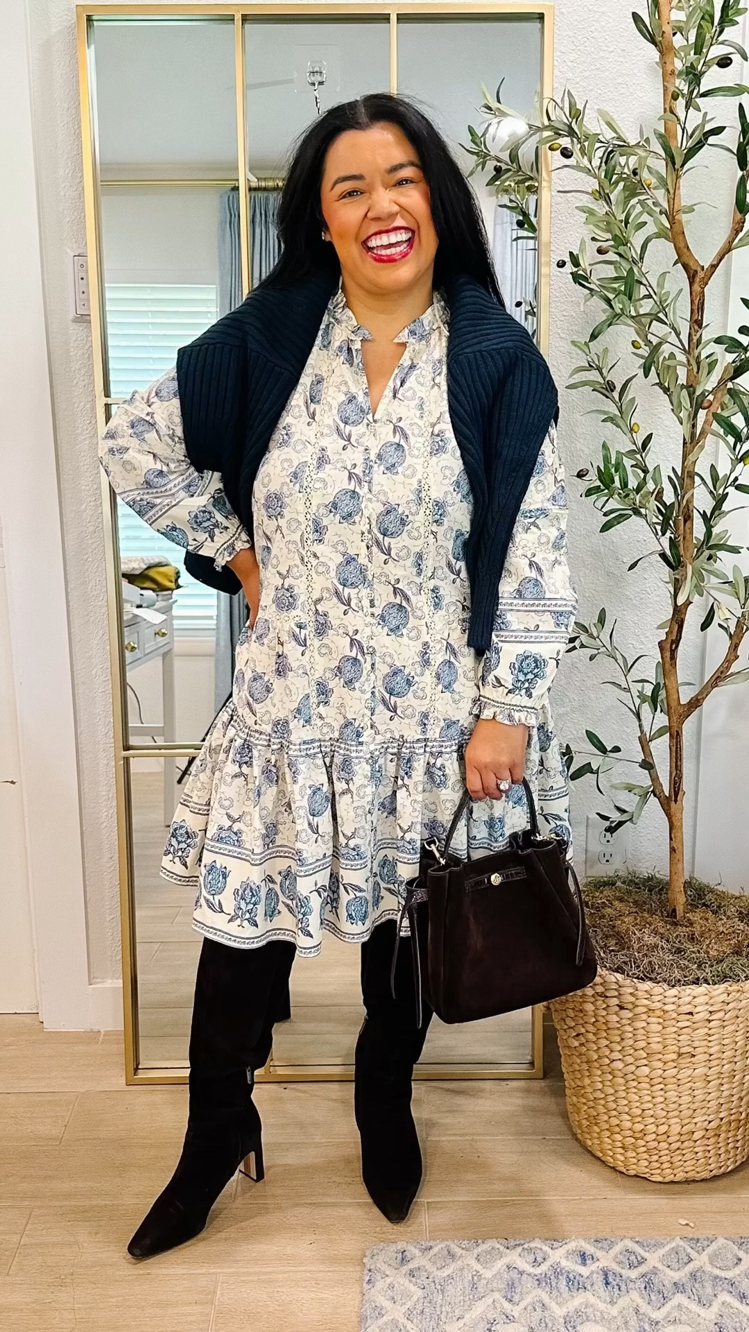 The newest label from Walmart called Scenario and this dress print is right up my alley! I’m wearing a Large and you can see how easy it is to wear and how it’s styled. I can’t wait to wear it more this fall season! 

My boots are from @samedelman and are a repeat from last year! I love that they are offered in regular, wide, and extra wide calf. I have the wide calf. 

My purse is from Tory Burch and was my fall handbag purchase last year and it’s going to be a favorite this fall season as well! 

Fall looks, fall outfits, fall wardrobe staple, fall dress, fall shoes, fall handbag, Walmart style, Walmart fashion, Walmart looks, Walmart dress, Smiles and Pearls

#LTKgrwm #LTKWorkwear #LTKMidsize