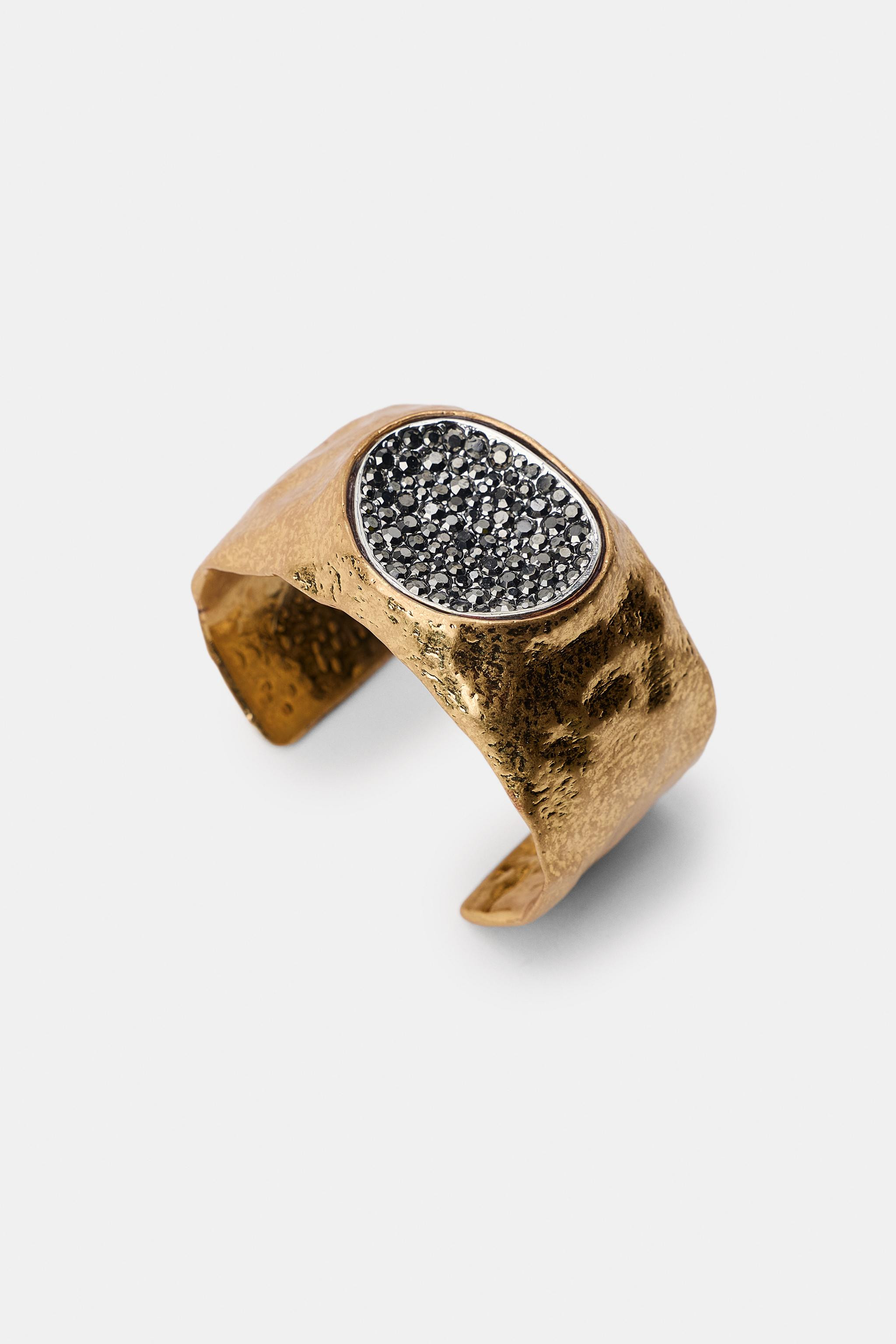 ENGRAVED SHIMMER METAL BRACELET | Zara US