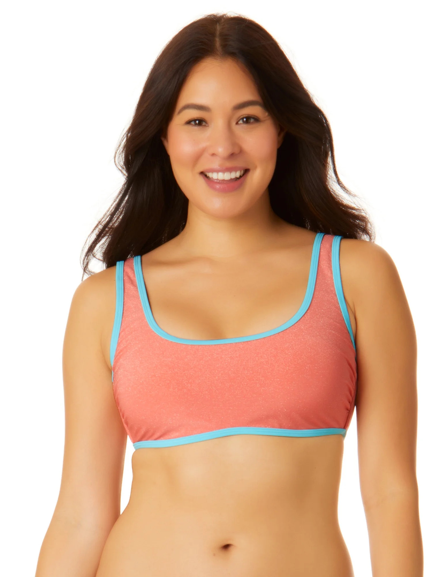 No Boundaries Juniors Orange Honey Push Up Swimsuit Top | Walmart (US)