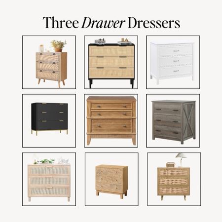 Three drawer dressers i love to use as nightstands!