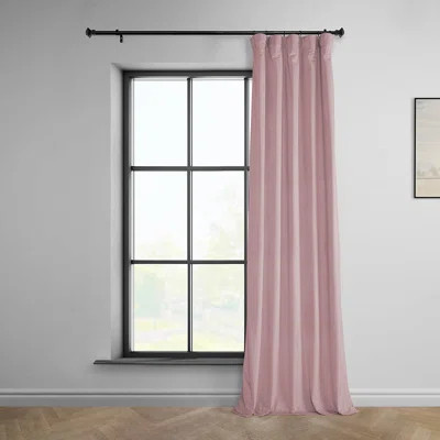 Matra Plush Velvet. Polyester Curtains for Bedroom - Room Darkening Curtains for Living Room Window Single Panel | Wayfair North America