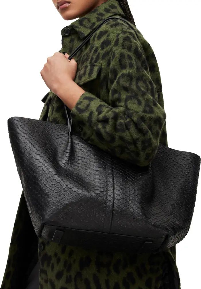 Hannah Python Embossed Leather Tote | Nordstrom