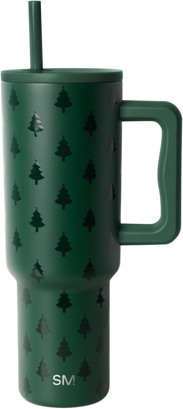 Simple Modern Trek | 40 oz Christmas Tumbler with Handle and Straw Lid | Cup Holder Friendly Insu... | Amazon (US)