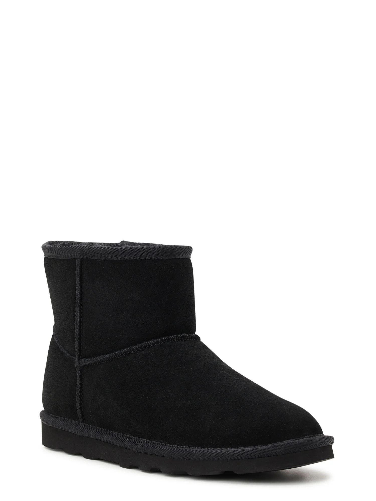 Time and Tru Women's Mini Genuine Suede Boot | Walmart (US)