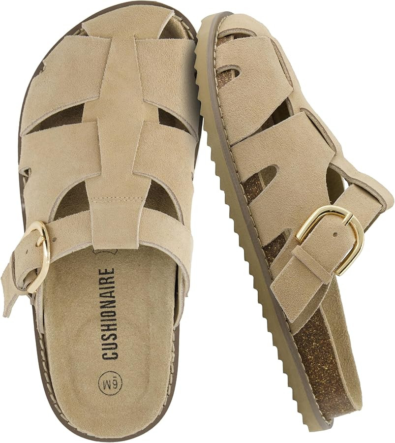 CUSHIONAIRE Benson Women’s Fisherman Clog – Suede Slip-On Sandal with Adjustable Buckle & Con... | Amazon (US)