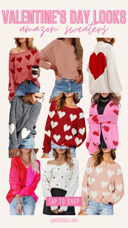 Amazon Sweaters | Valentines Day | Valentines Day Sweaters | Heart Sweaters 

#LTKstyletip #LTKSeasonal #LTKunder50