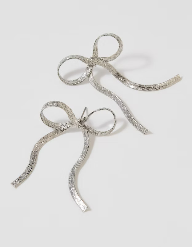 Aerie Stardust Bow Earrings | Aerie