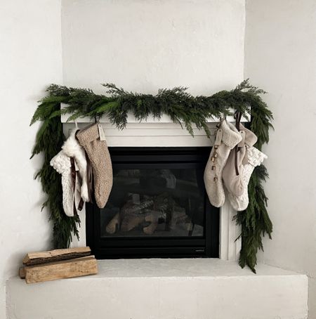 fav garland in stock & on sale! i combine real touch cedar with norfolk pine for a full realistic look layered with stockings + bells + ribbon on each end feels collected & so cozy!
USE CODE: OVERSTOCK for 20% off pine garland & stems i use here

#LTKHoliday #LTKsalealert #LTKhome