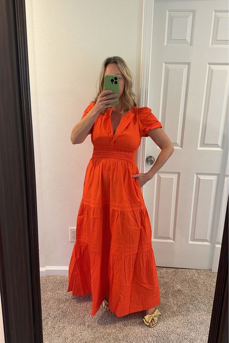 Anthropologie dupe by one quince so flattering and with pockets fun maxi for vacation or summer 

#LTKfindsunder100 #LTKover40