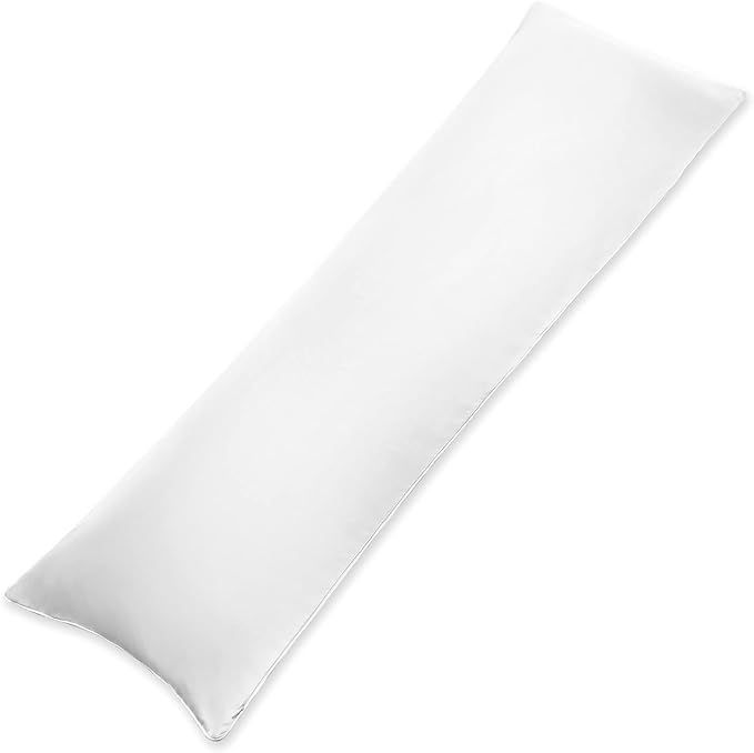 Bedemu White Body Pillow Cover with Hidden Zipper, Natural Cotton Full Body Pillow Pillowcase for... | Amazon (US)