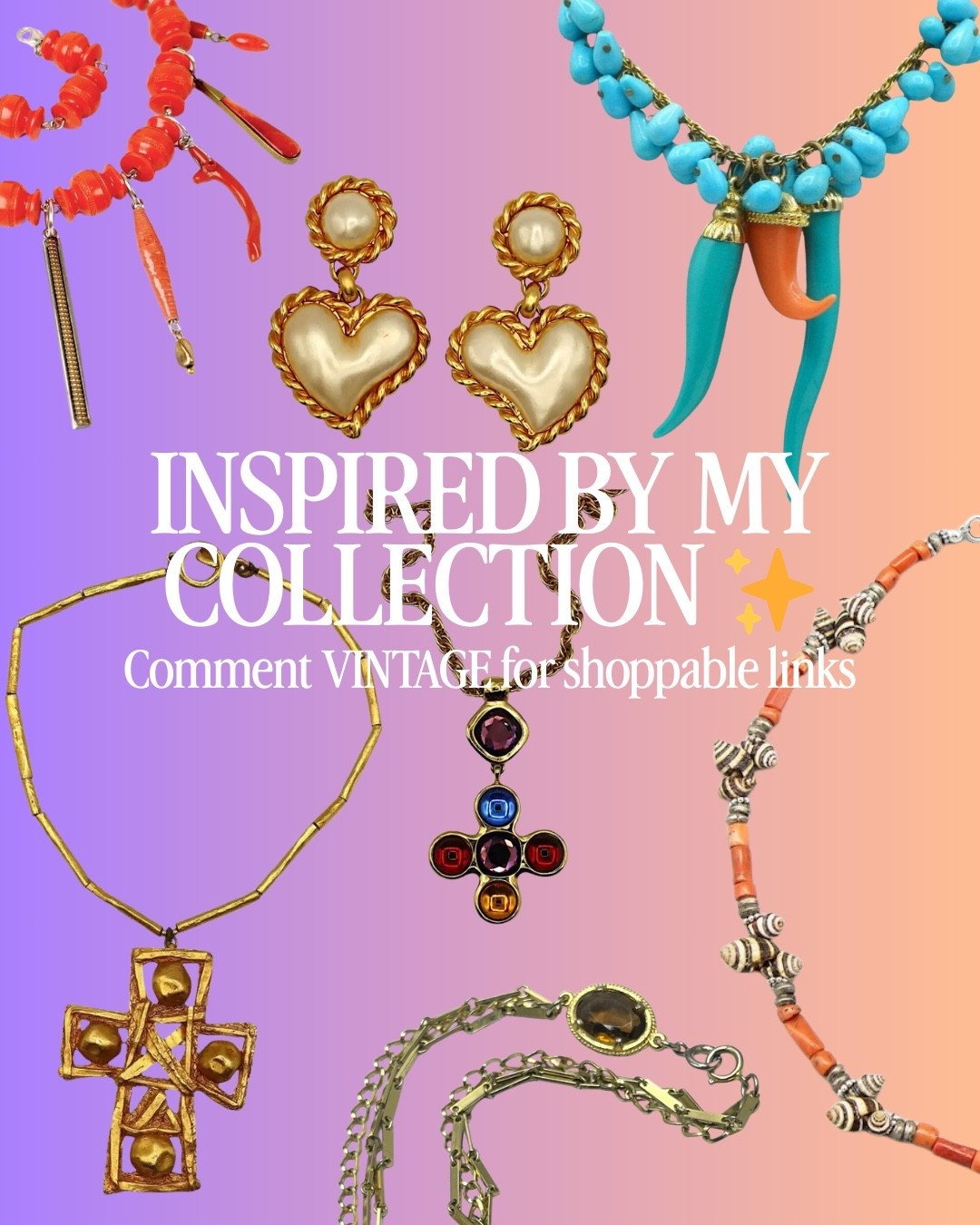 A few vintage-inspired necklaces I’ve been loving lately 🤍

I’m drawn to pieces that feel bold but timeless. Things that add interest to even the simplest outfit. When I’m building a vintage jewelry collection, I look for weight, craftsmanship, and shapes that still feel wearable today.

These are similar finds inspired by some of my favorite vintage necklaces in my own collection, great options if you’re just getting into vintage-style jewelry or looking to add a statement piece.

Shop all the necklaces here.
