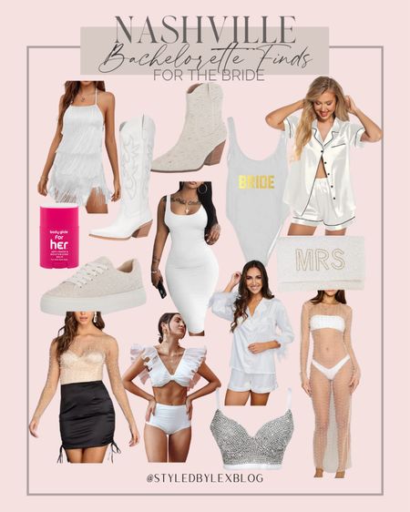 Nashville bachelorette outfit ideas for the bride! 

Amazon finds, Amazon bachelorette finds, Nashville bachelorette outfit inspo, bride to be inspo, bride finds, white romper finds. 

#LTKSeasonal #LTKwedding #LTKunder100