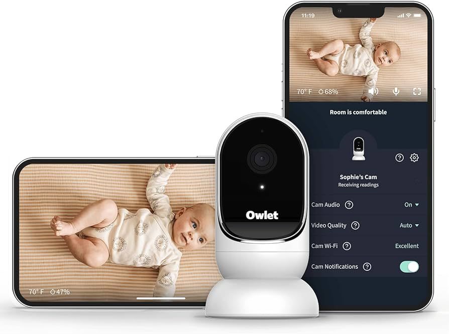 Owlet Cam Video Baby Monitor - Smart Baby Monitor with Camera and Audio - Stream 1080p HD Video w... | Amazon (US)