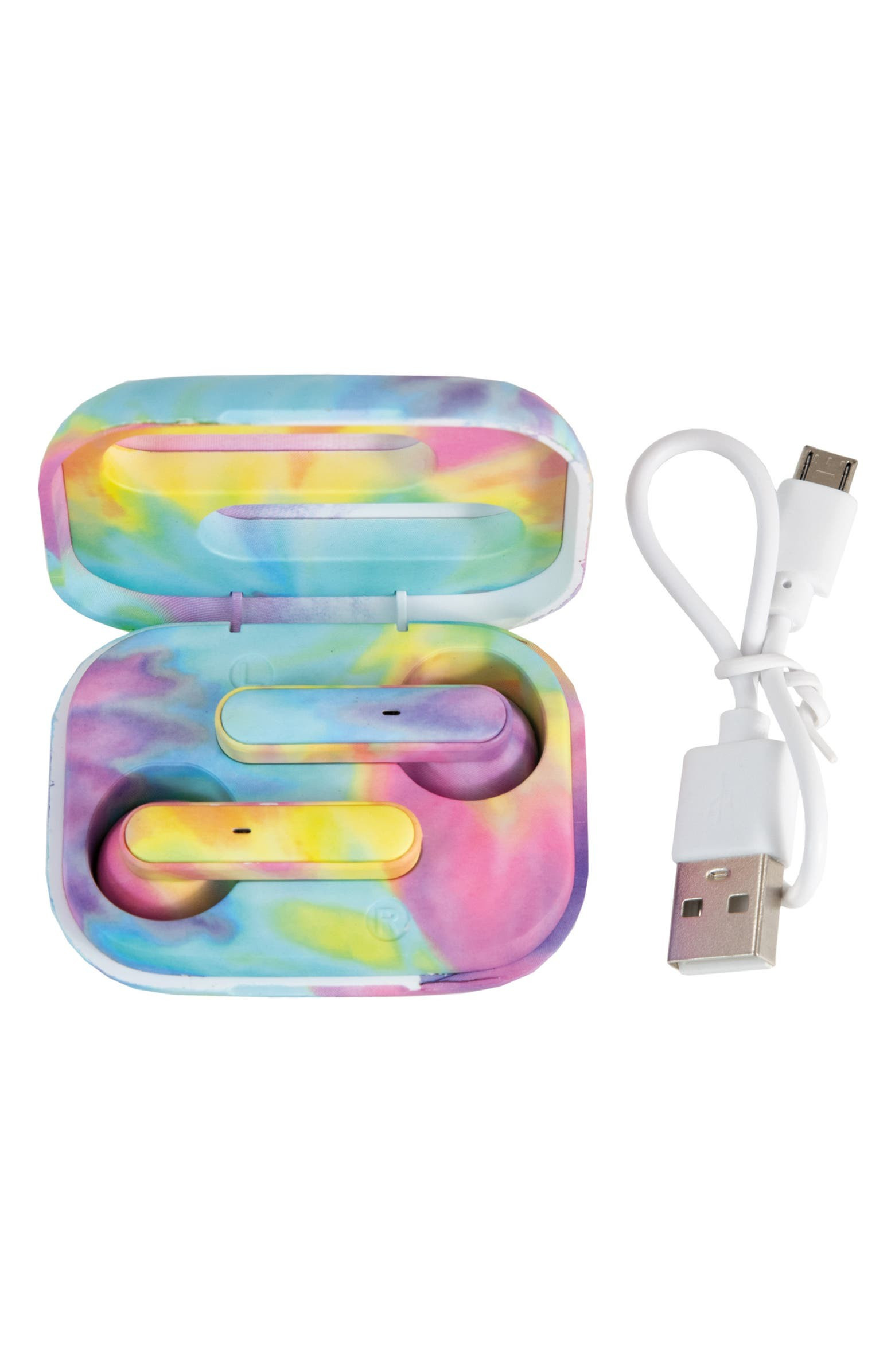 Pastel Tie Dye Earbuds with Case | Nordstrom